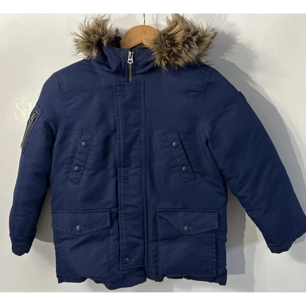 Boys Polo Ralph Lauren Water-Resistant Down Parka Coat Sz 7 Nice